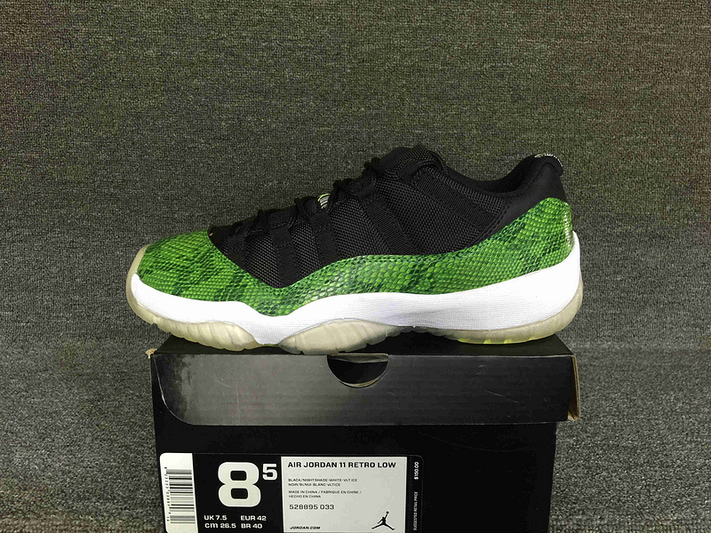 Air Jordan 11 Low Green Snake 528895 033